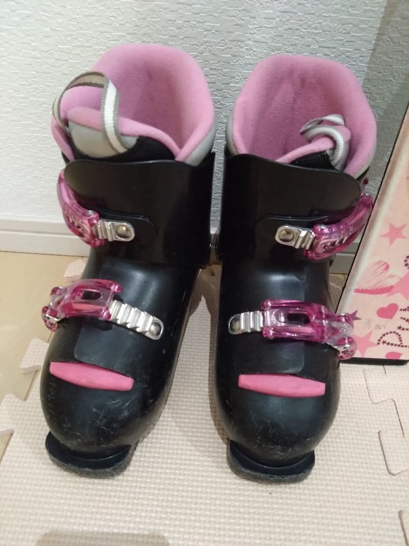 スキー板 110 ブーツ21cm ストック セット - 子供用スキーセット 板110