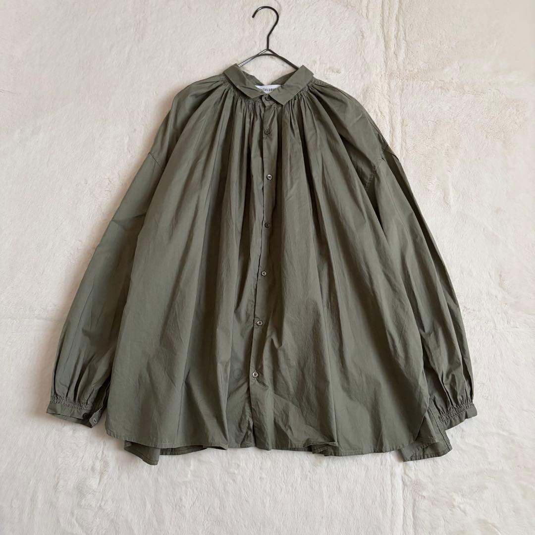 Veritecoeur ヴェリテクール　アンティークブラウス　カーキ　ギャザー 楽天市場】[ST-167C]Veritecoeur(ヴェリテクール) ギャザーブラウス