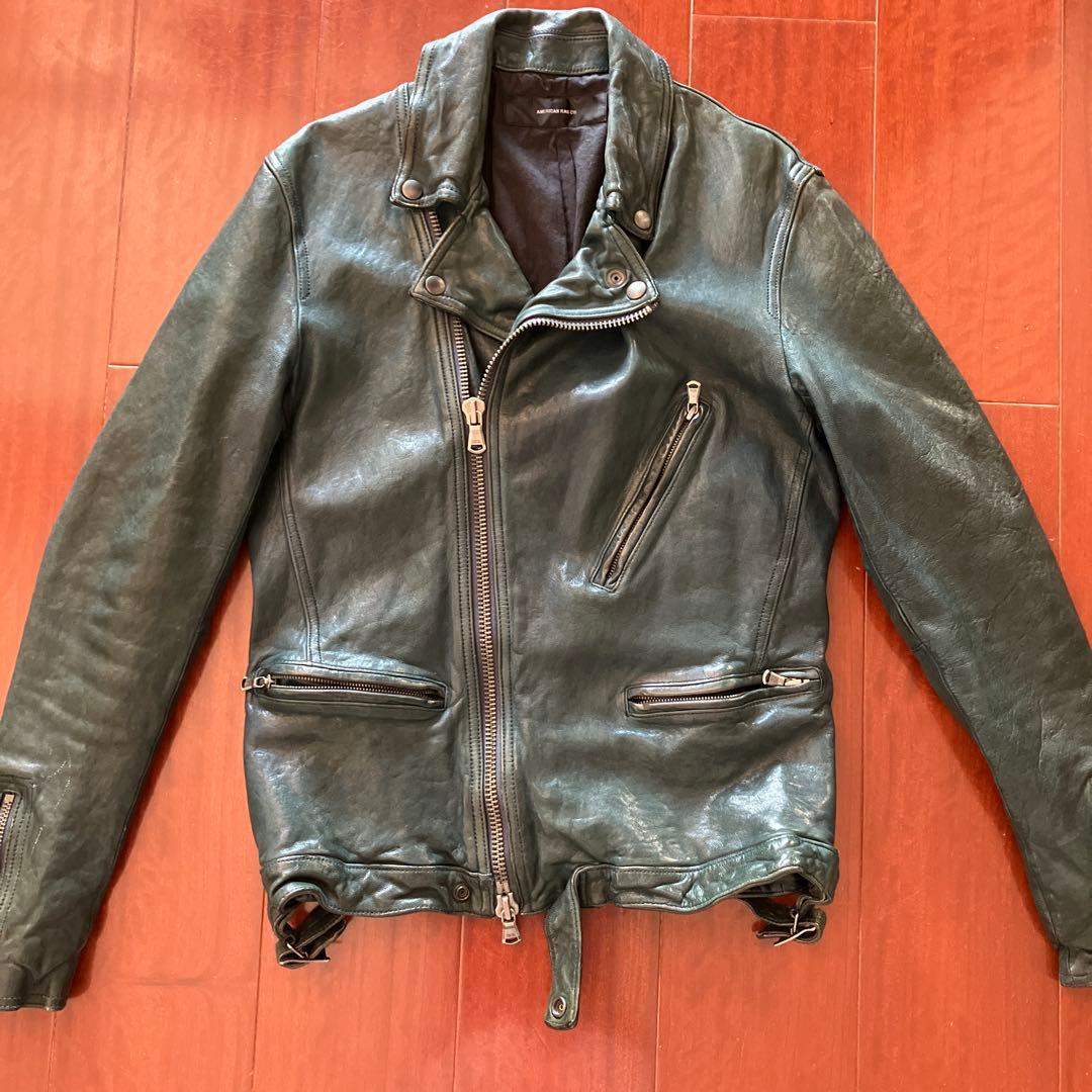 AMERICAN RAG CIE ダブルライダースジャケット シワ加工 サイズ2