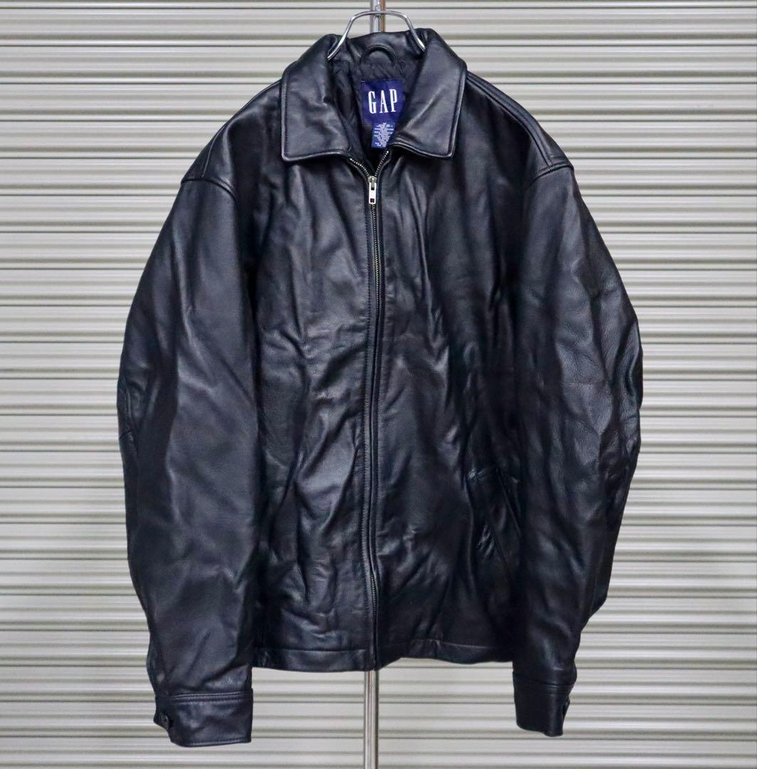90s OLD GAP レザージャケット ブラック 本革 M - メルカリ