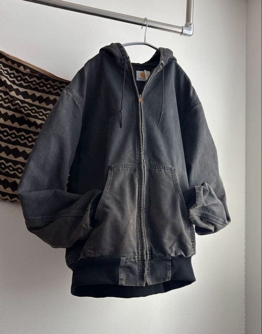 希少】90s Carhartt 黒フェード アクティブジャケット USA製 - メルカリ