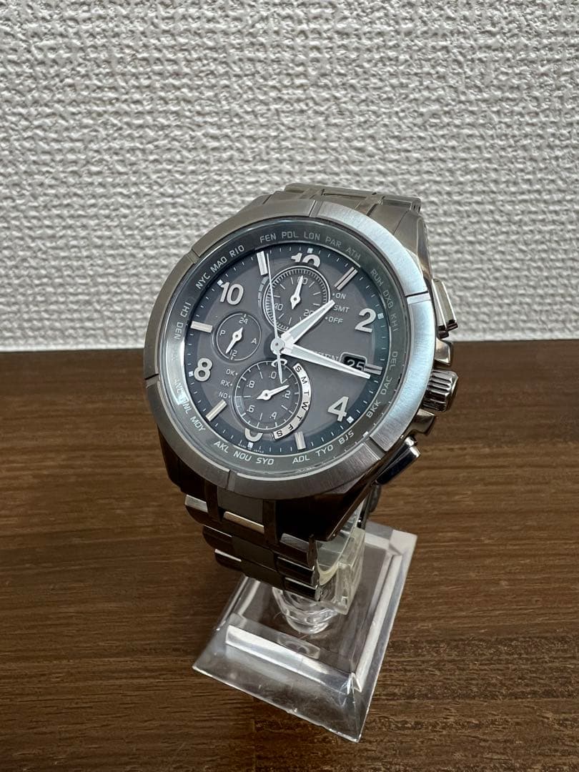 Citizen Eco-Drive チタン H800-T024190 Citizen Eco-Drive Super Titanium Tsuki-yomi A-T Gray Dial Super