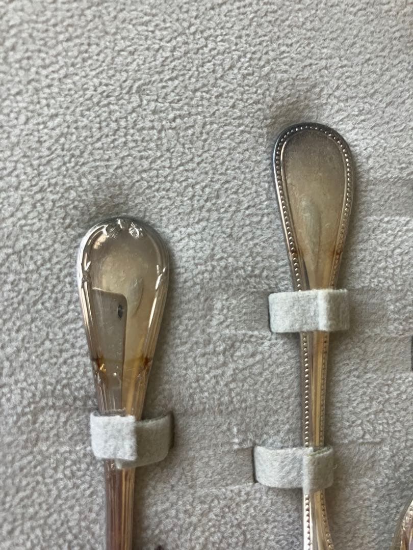 未開封】クリストフル シルバー ティースプーン 5本セット 柄違い