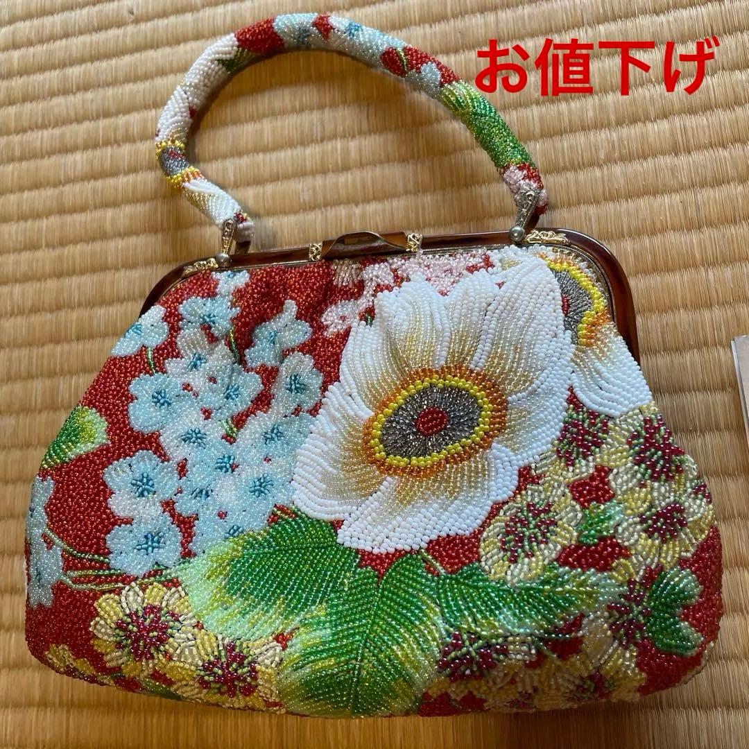 ビーズバッグ 和装 着物 - メルカリ