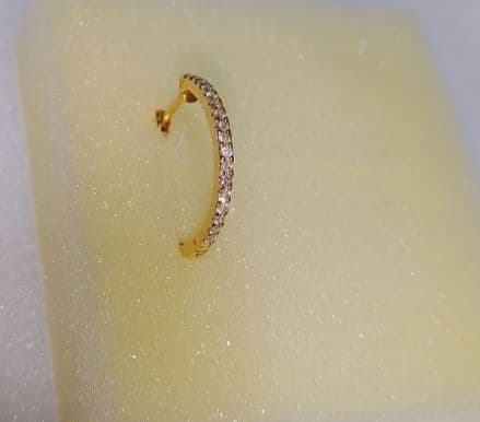 片耳のみ K18 イエローゴールド ダイヤモンド 0.15ct ピアス ツツミ