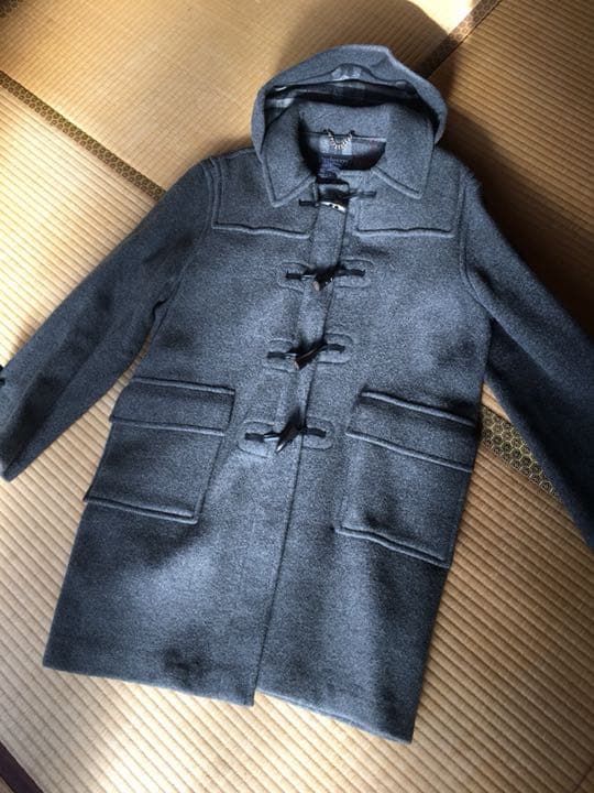 バーバリー ダッフルコート ノバチェック グレー ウール 大きいサイズ