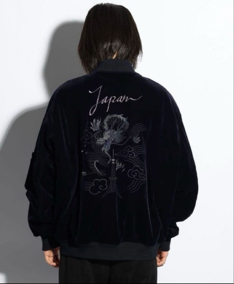 HARE×hxcyyd スーベニアブルゾン 虎 龍 刺繍 東洋 別珍