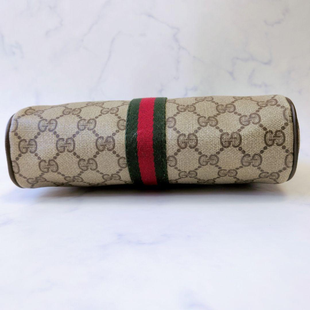 グッチ シェリーライン GG クラッチバッグ ポーチ ブラウン PVC - メルカリ