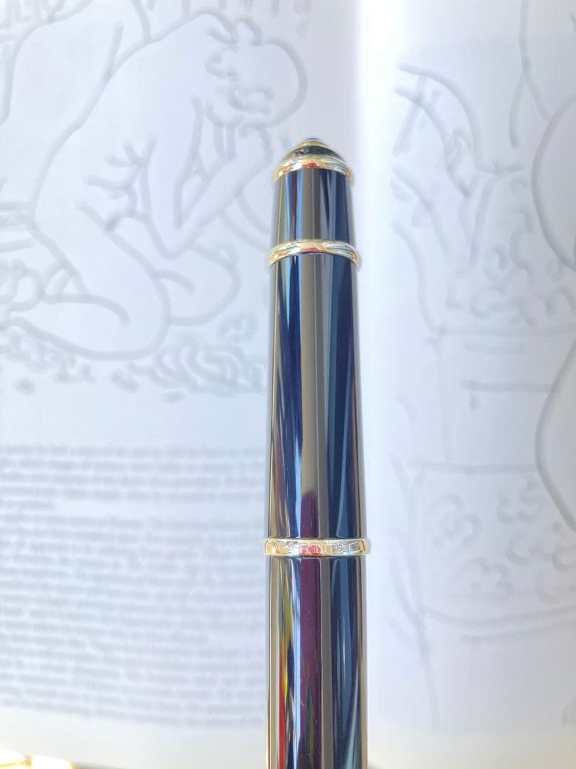 カルチェディアボロボールペンカボション青