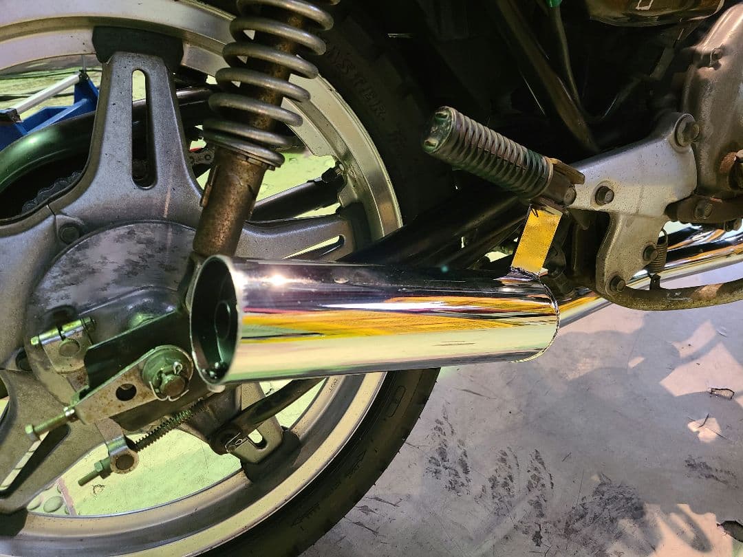 受注 CB250T CB400T バブ ショート管 メッキ マフラー 70パイ - メルカリ