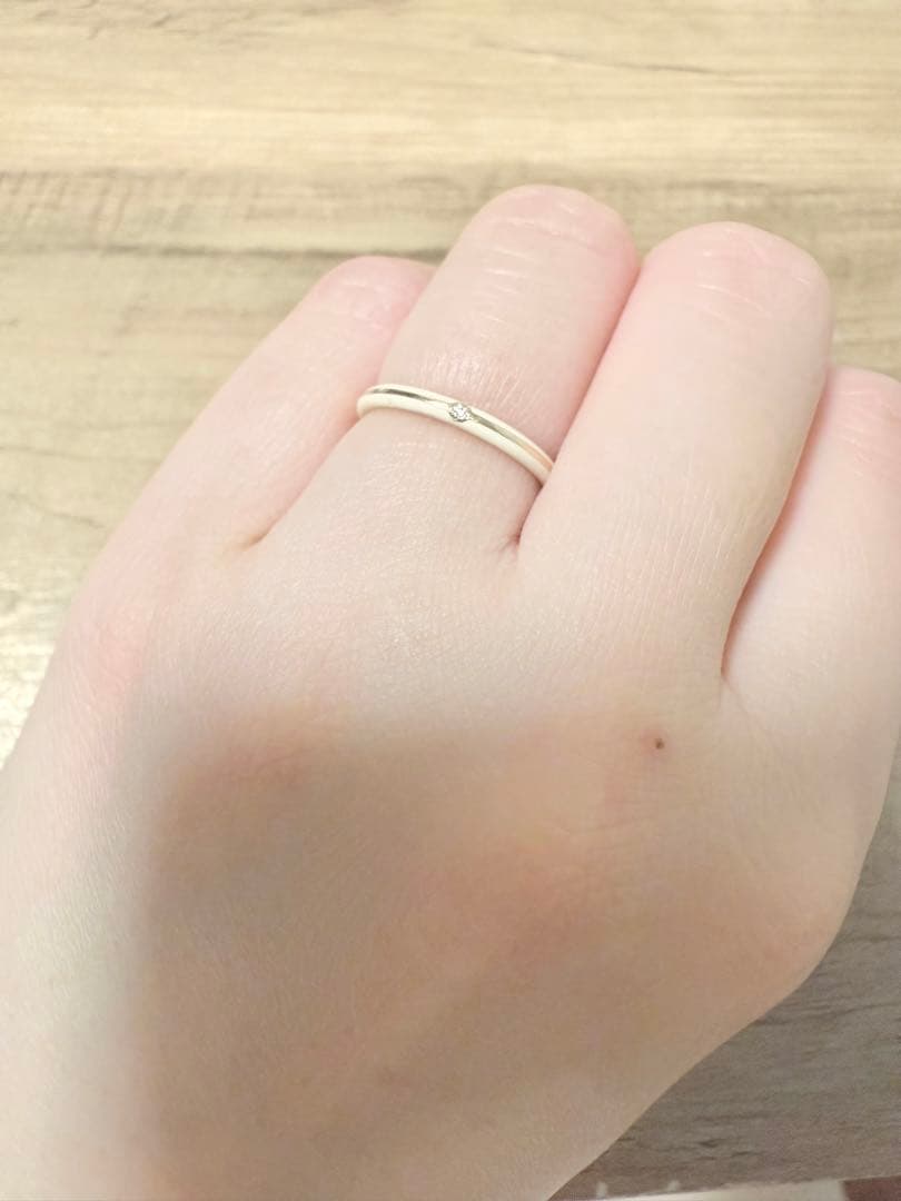 スタージュエリー K10 ダイヤ リング エナメル 0.004 10〜11号