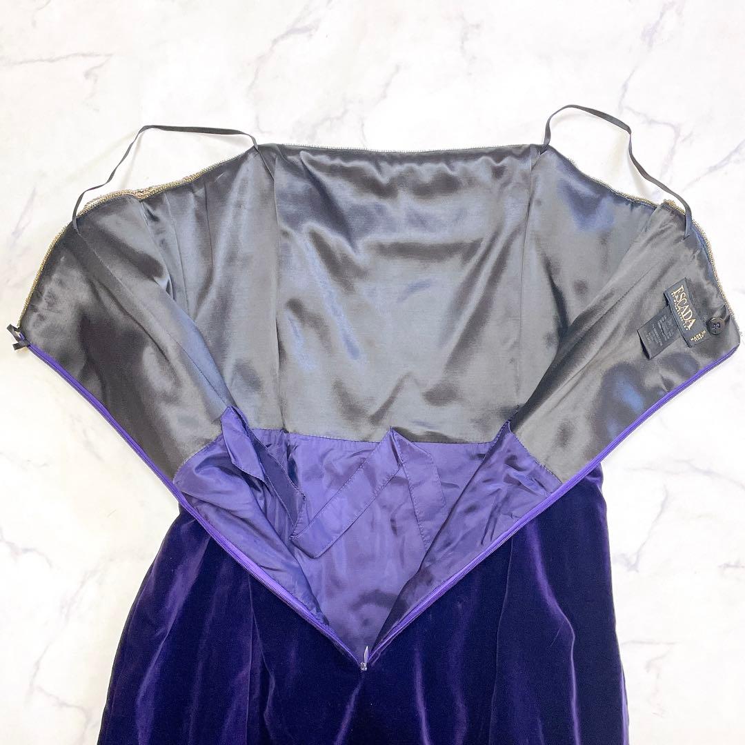 美品 エスカーダ ドレス ワンピース ビーズ スパンコール 36 S - メルカリ