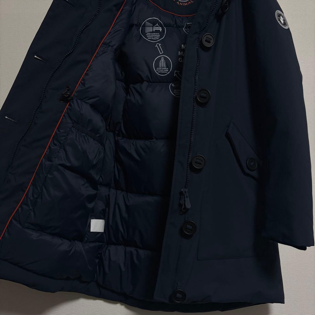 極美品】セーブザダック エコダウン ネイビー ロング - メルカリ