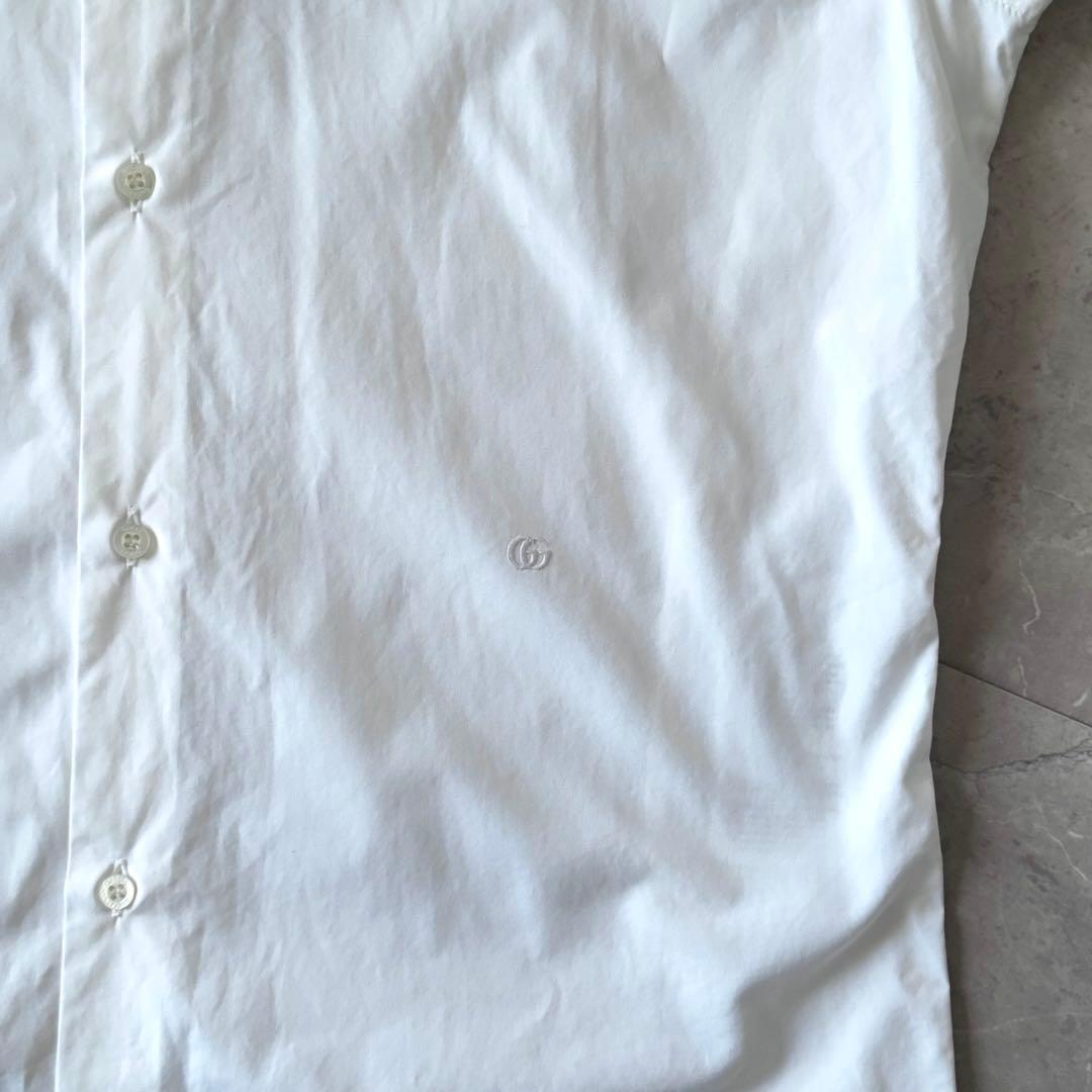 GUCCI 現行タグ ダブルカフスシャツ フレンチカフスシャツ ホワイト