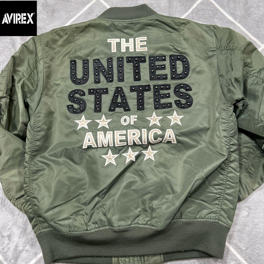 【☆希少品XL☆】破格AVIREX フライトジャケット XL カーキ バックロゴ AVIREX（アヴィレックス） セール！AVIREX 《AVIREX × FELIX》MA-1