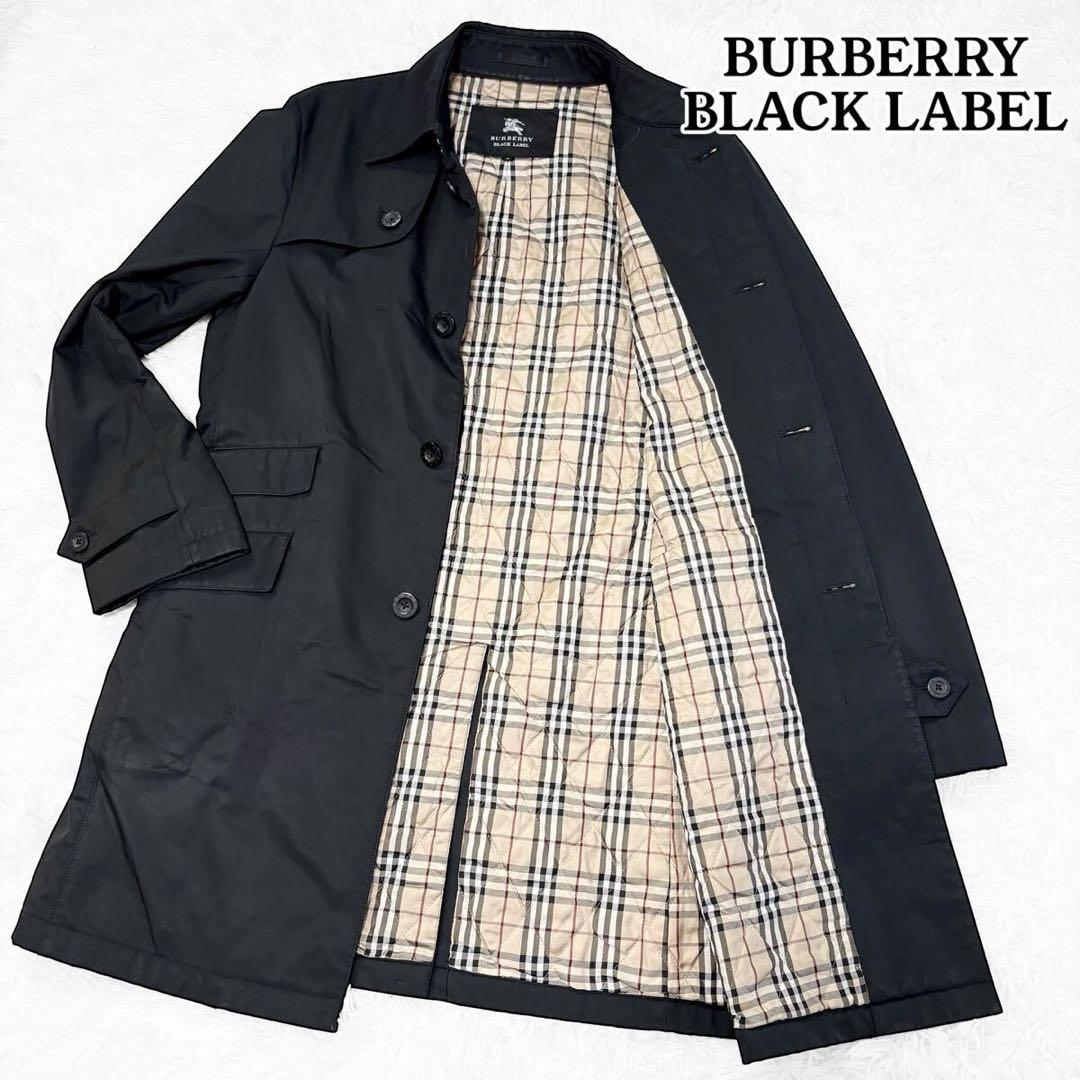 極美品　希少　極暖　BURBERRY BLACK LABEL ステンカラーコート BURBERRY BLACK LABEL（バーバリーブラックレーベル） 難有 トレンチ