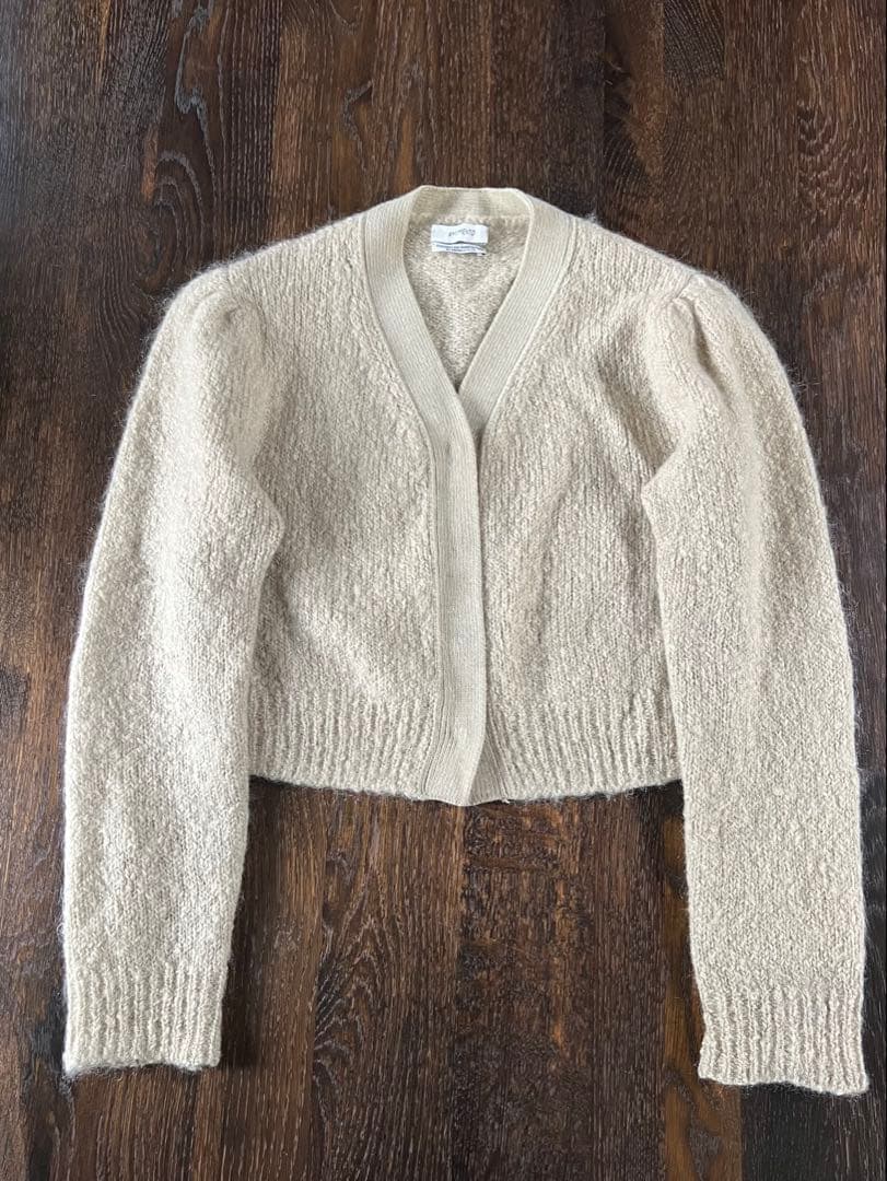 AMOMENTO モヘアニットカーディガン グランマ - メルカリ