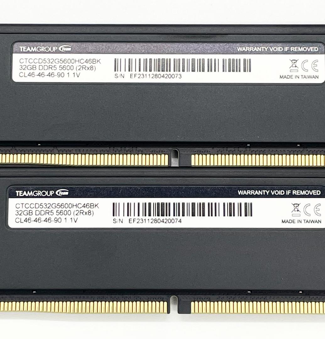 TEAMGROUP 64GB(32GBx2) DDR5 5600MHz メモリ - メルカリ