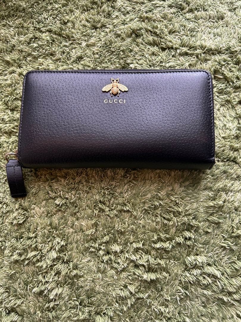 GUCCI グッチ アニマリエ ビー 蜂 長財布 ロゴ ラウンドファスナー