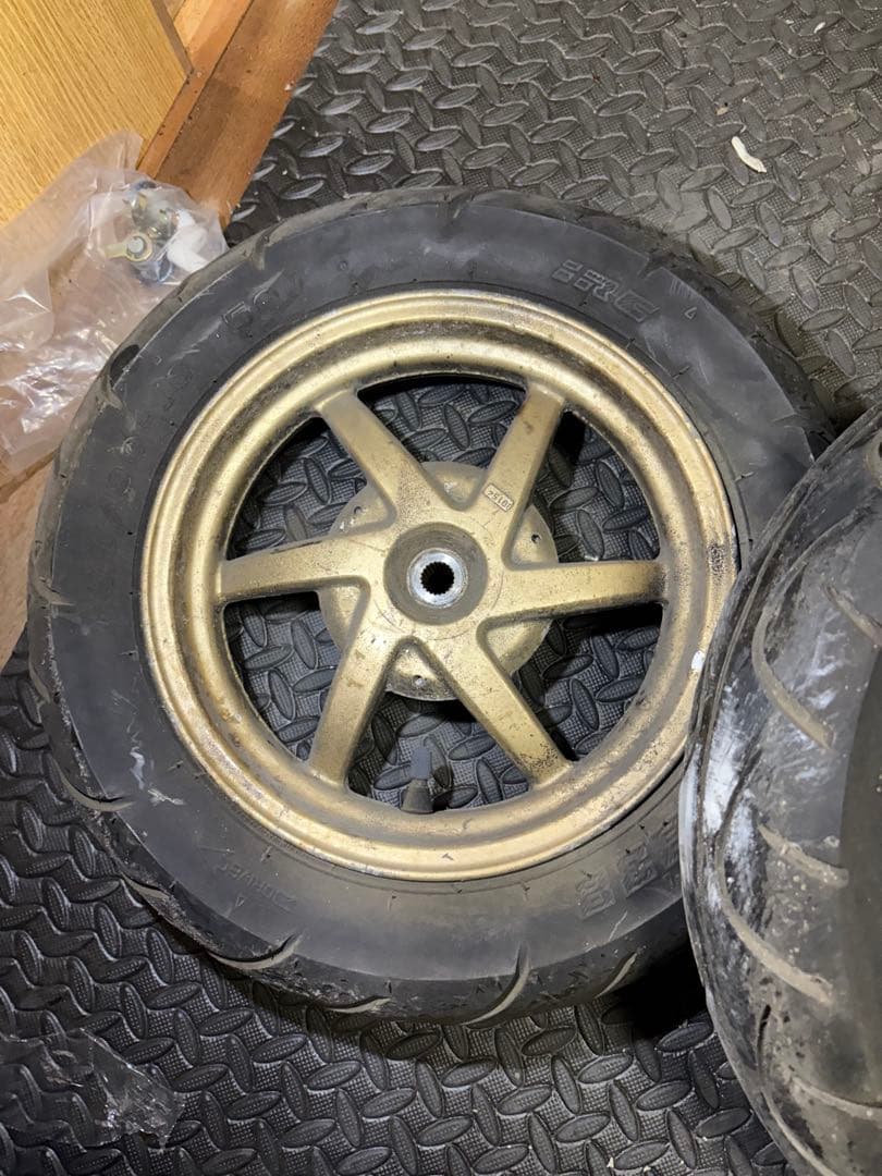 ライブディオZXホイール 金サス前後セットキャリパーステムマスター