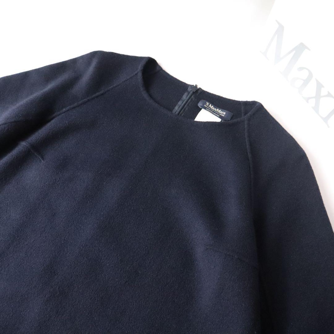 MaxMara 最高級♪クチートアマーノ バルーンダブルフェイス ワンピース