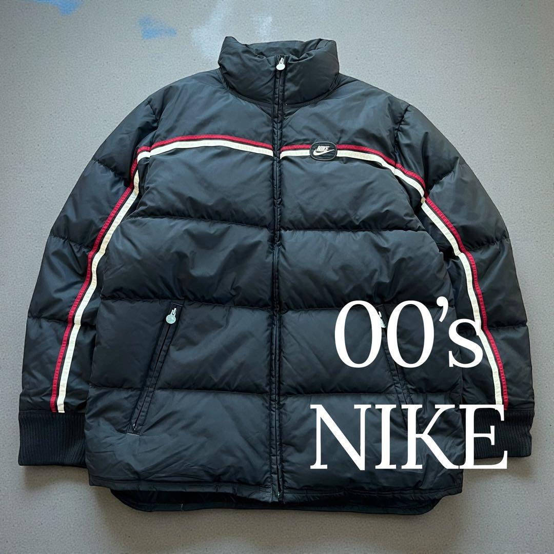 00s NIKE ナイキ ダウンジャケット L 黒 y2k 古着 スポーツMIX - メルカリ
