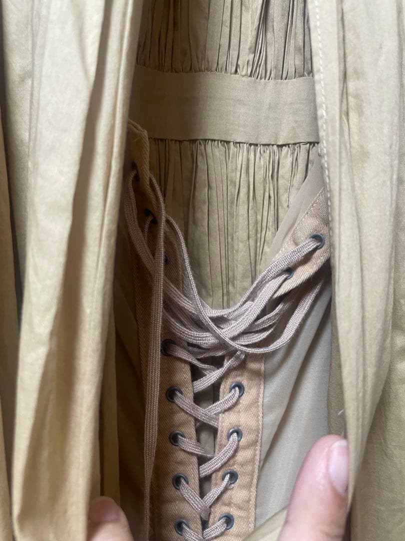 A.F.VANDEVORST ベージュ ワンピース プリーツ コルセット