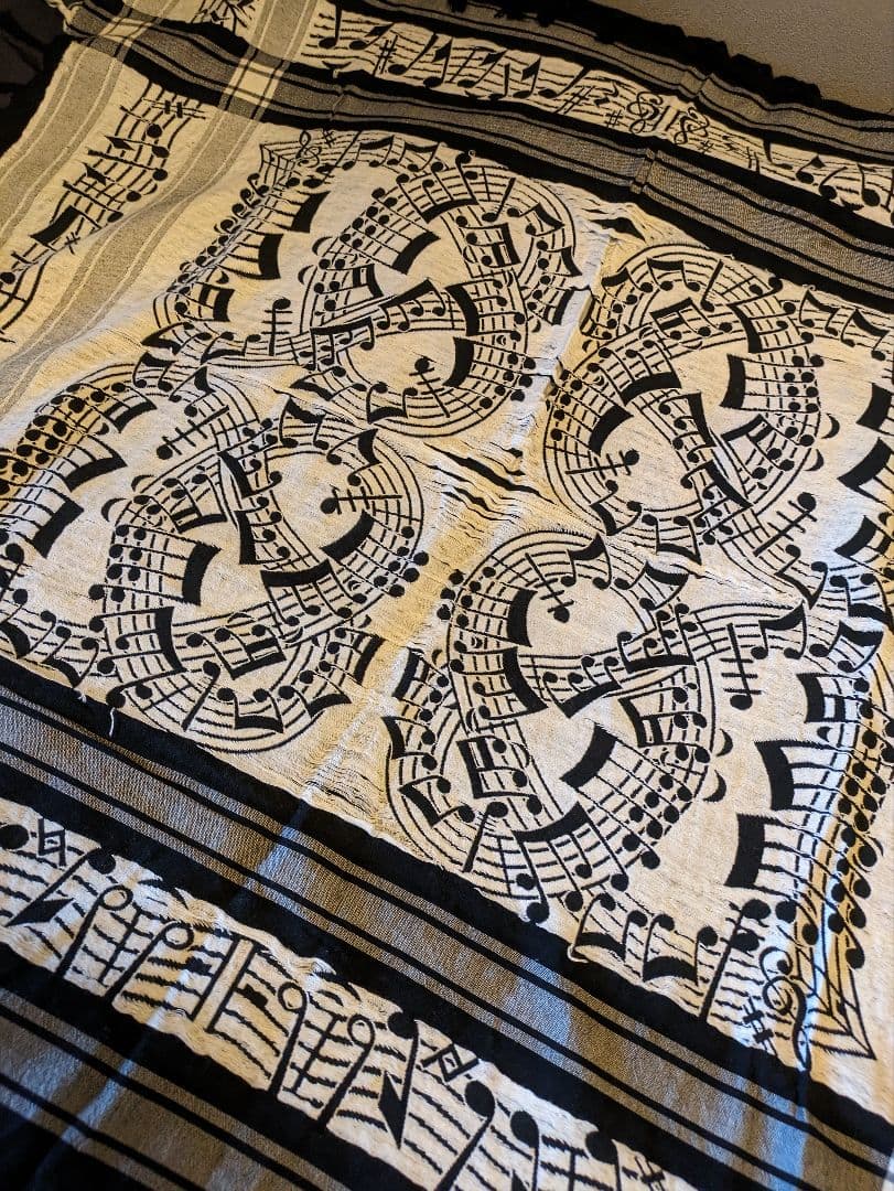 NUMBER(N)INE ナンバーナイン 07SS 音符柄ストール - メルカリ