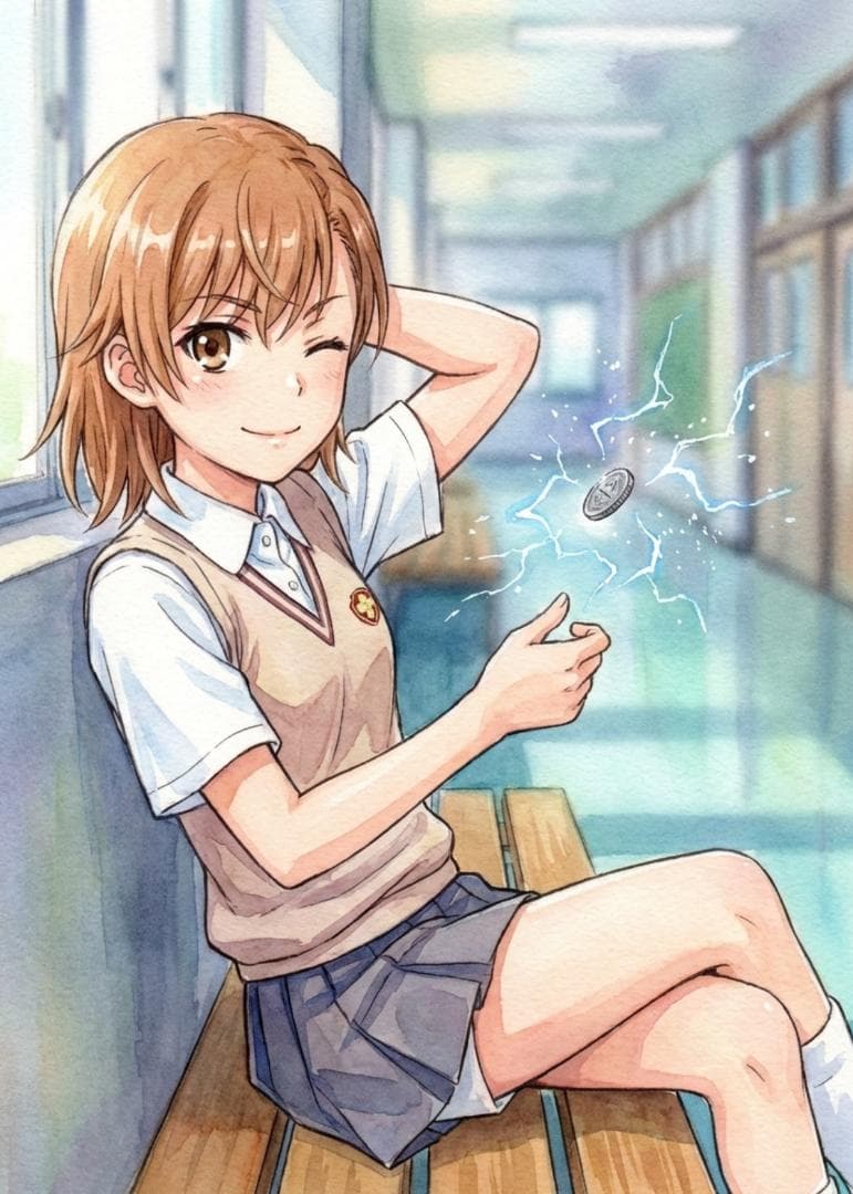 1845 とある科学の超電磁砲 御坂美琴 ファンアート ポスター