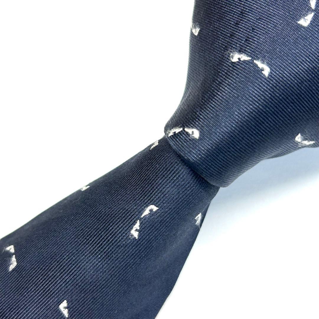 極美品✨】フェンディ ネクタイ ネイビー モンスター バグズ 現行 高級