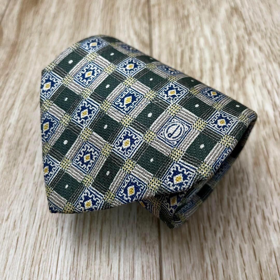 ✨極美品✨dunhill ネクタイ チェック柄 グレー シルク100% - メルカリ