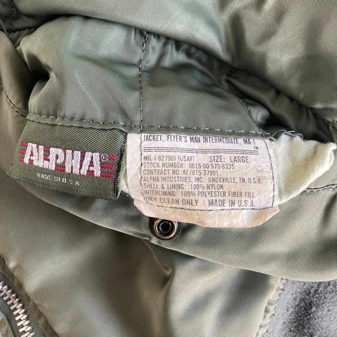Alpha MA-1 90s USA製 IDEAL ZIP - メルカリ