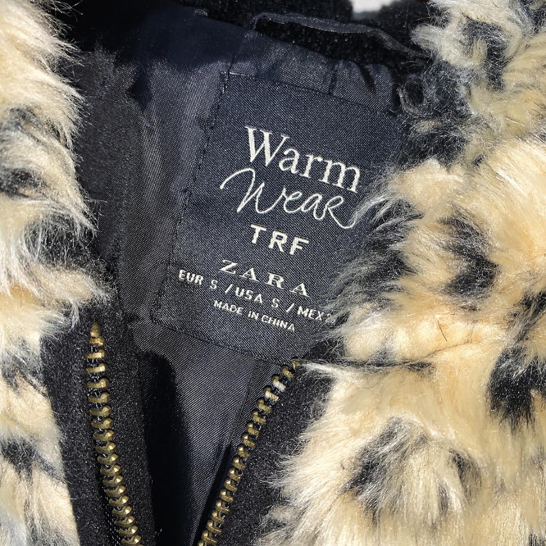 ZARA ザラ ヒョウ柄 レオパード フェイクファーコート - メルカリ