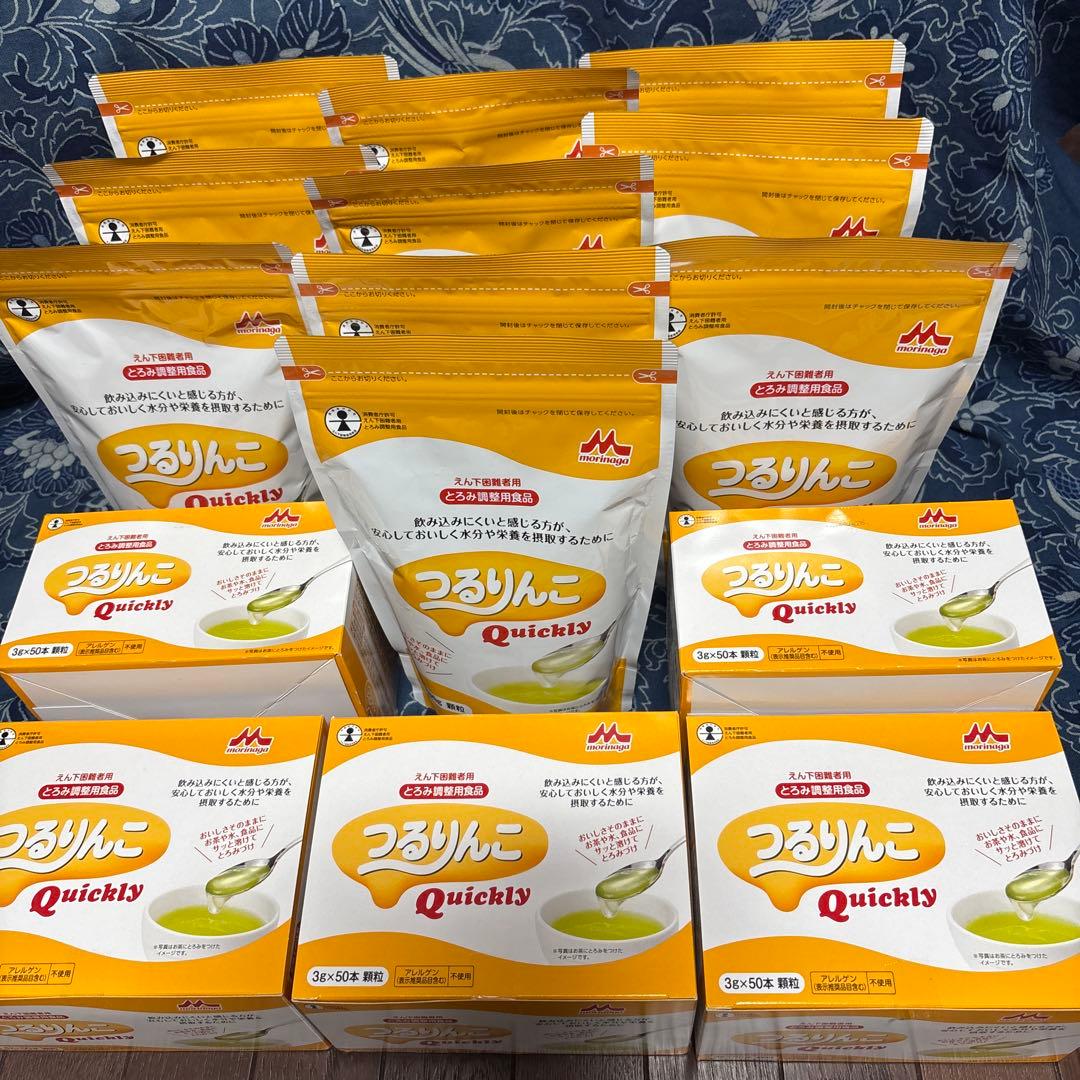 森永つるりんこ★「300g✖️10袋」+「3g×50本」×5箱★とろみ調整用食品 Amazon | クリニコ つるりんこ Quickly 300g | morinaga | 介護用