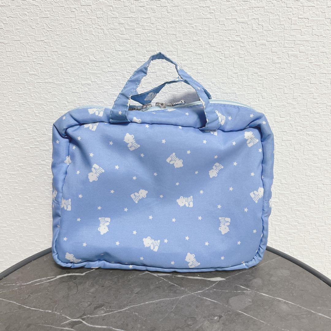 ファミリア】おむつポーチ お着替え ナイロン バッグ 廃盤品 ジッパー