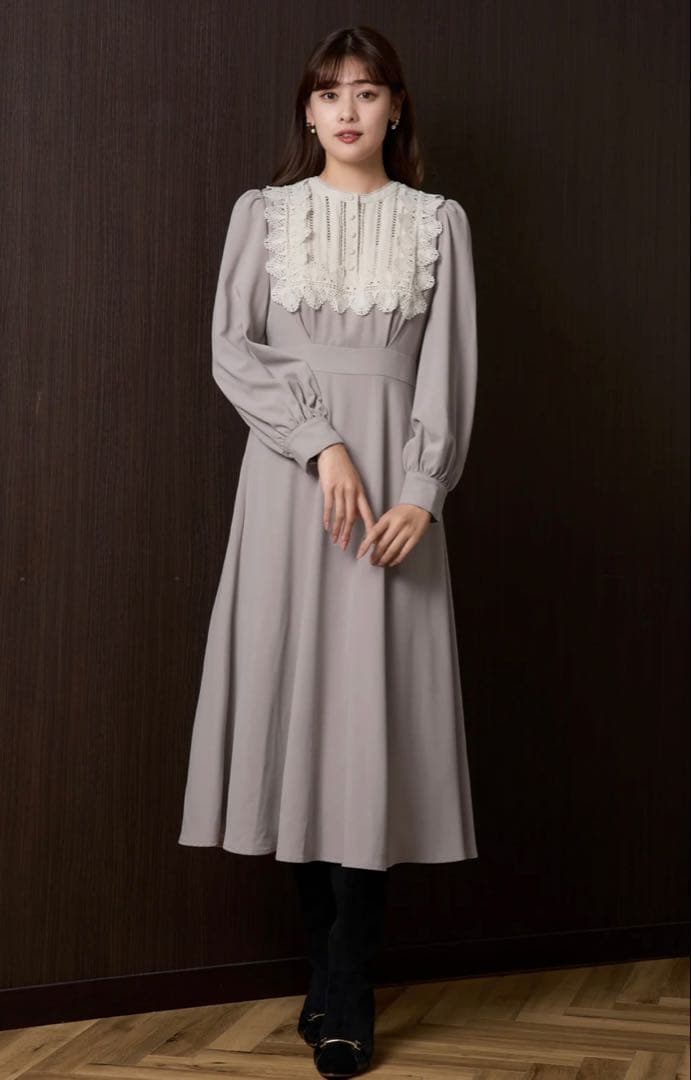 ワンピース Le Grand Midi Dress -rose beige-