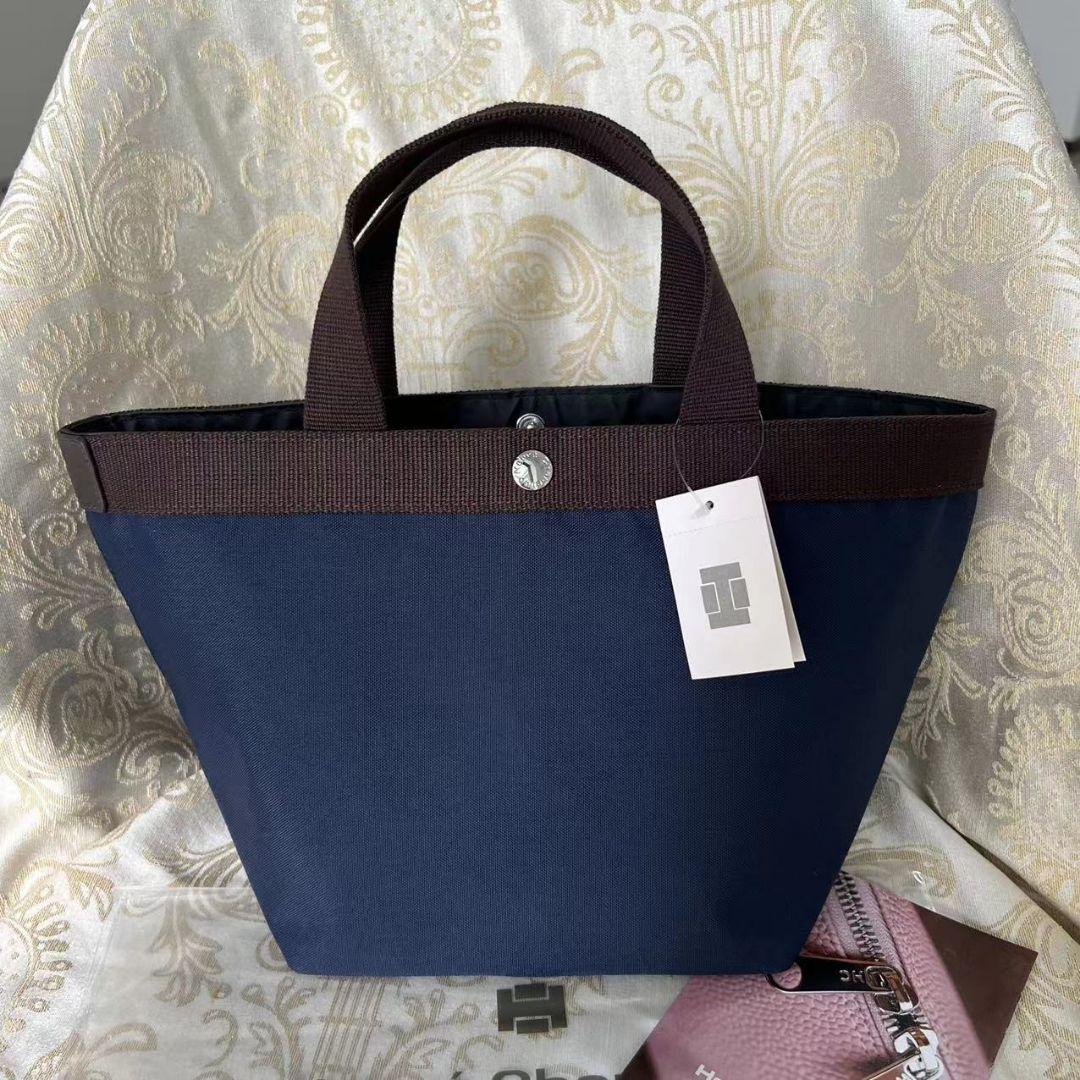 エルベシャプリエトートバッグ 舟型 M ネイビー×モカ 707C - メルカリ