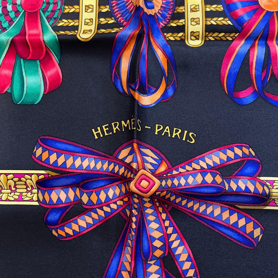 値下げ】HERMES リボンモチーフ スカーフ カレ90