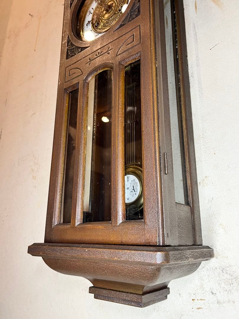 キンツレー 独 柱時計 古時計 振り子 アンティーク ユンハンス 精工舎