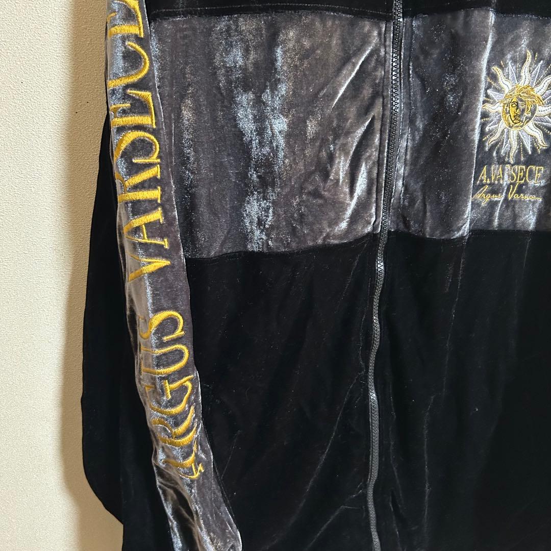 VERSACE ヴェルサーチ ベロア セットアップ パーカー パンツ - メルカリ