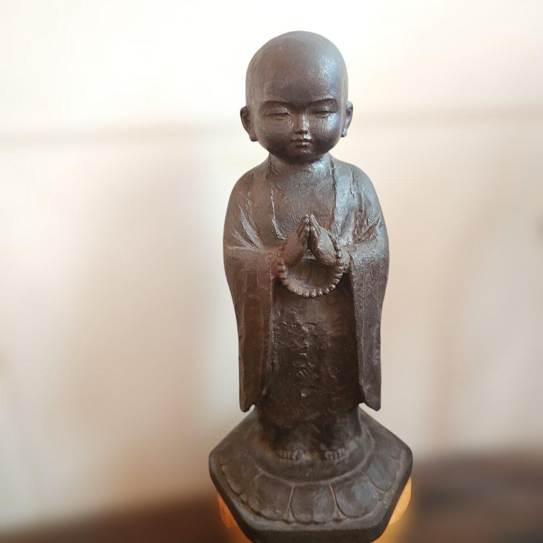合掌地蔵菩薩像 友沢正彦作 祈り ブロンズ像 - メルカリ