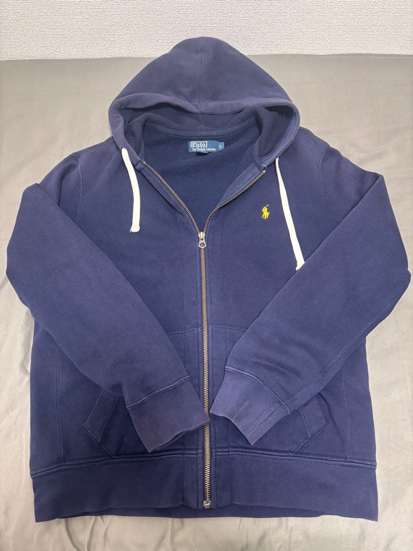 最終値下げ‼️】ポロ 刺繍 ネイビー ジップアップパーカー ラルフ