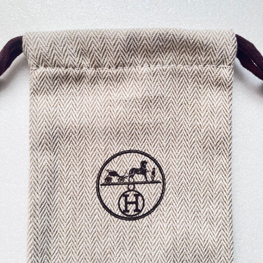 HERMES エルメス 13.5 × 10 小物 ストラップ 巾着 保存袋 - メルカリ