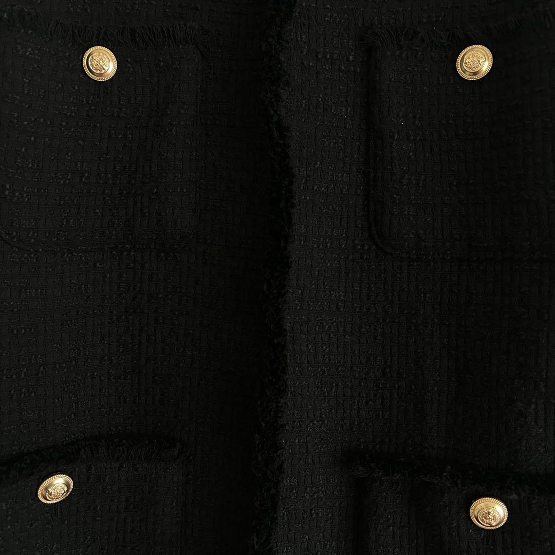 ガリャルダガランテ ツイードクルーネックジャケット ブラック - メルカリ