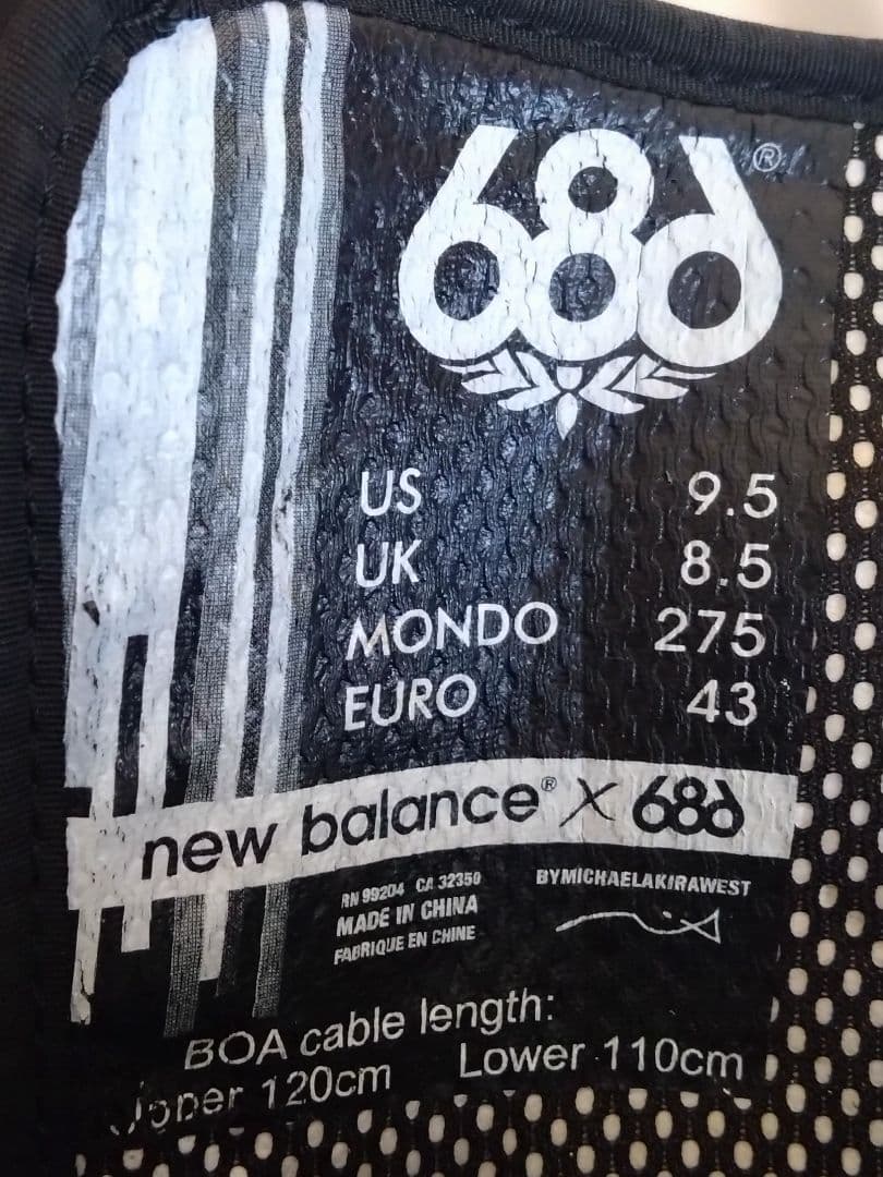 new balance x 686 ダブルBoa スノボブーツ 27.5cm