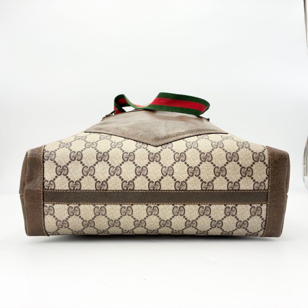 GUCCI トートバッグ 肩掛け GG柄 シェリーライン PVC A4収納可能