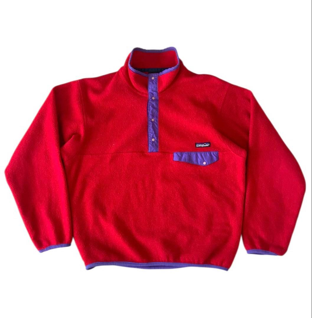 USA製 パタゴニア シンチラスナップt 前立て フリース　プルオーバー M 15's パタゴニア シンチラ スナップT プルオーバー ネイビーブルー