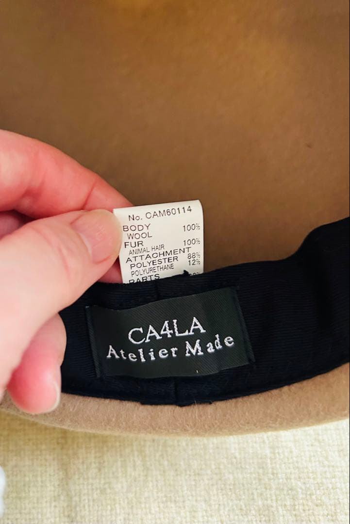 ポンポン付きとんがりベレー CA4LA Atelier Mad PON PON