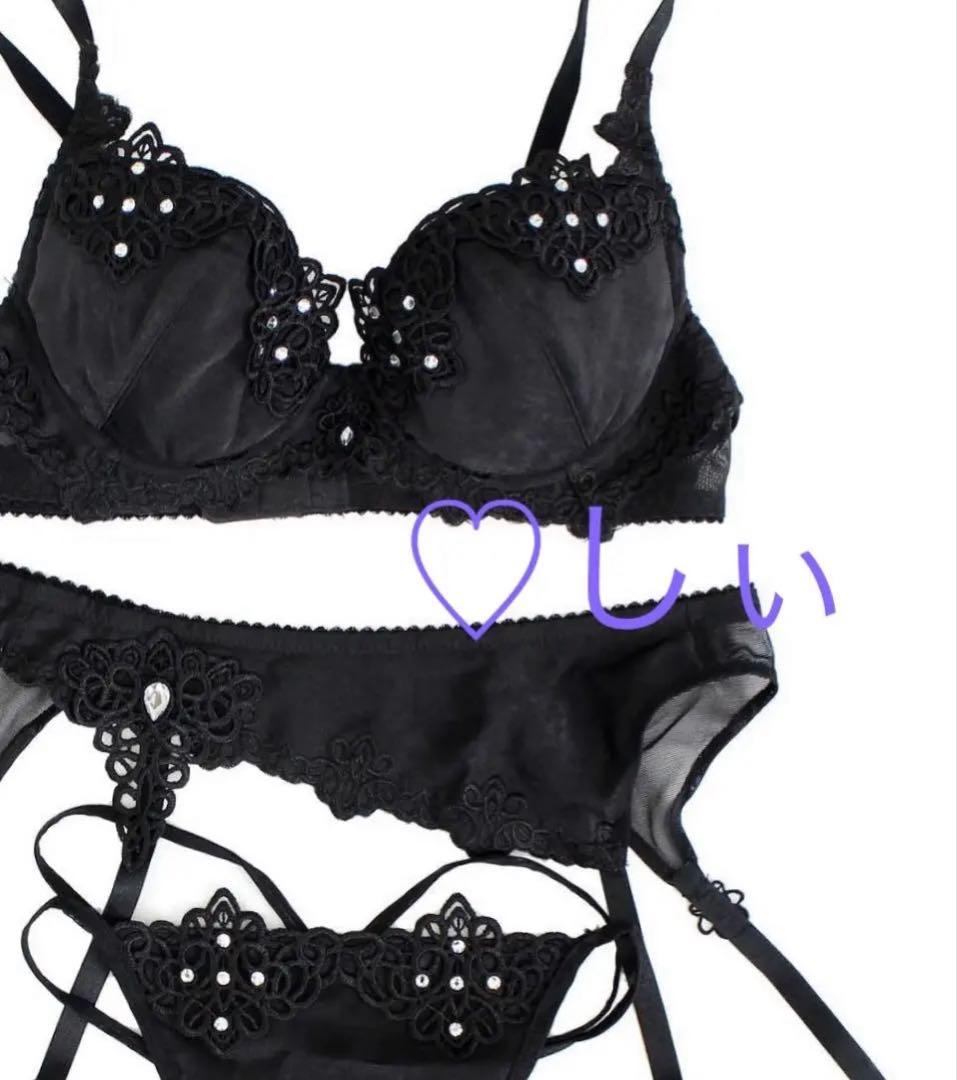 新品タグ付き Salute サルート 97G ガーターベルト BL 黒 M 希少