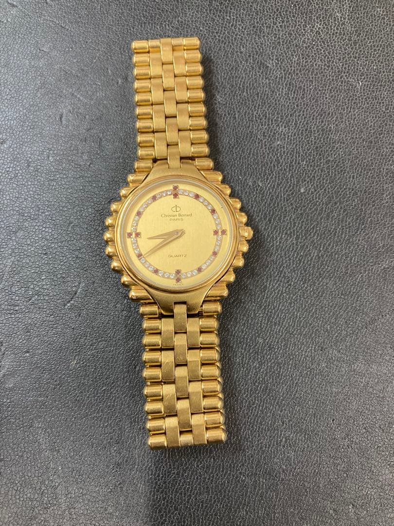Christian Bernard ゴールド クォーツ腕時計 Yahoo!オークション -「christian bernard」(レディース腕時計) の落札